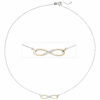 Collier Halskette Unendlich 585 Gold bicolor 5 Diamanten Brillanten Kette