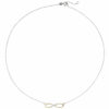 Collier Halskette Unendlich 585 Gold bicolor 5 Diamanten Brillanten Kette – Bild 2