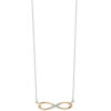 Collier Halskette Unendlich 585 Gold bicolor 5 Diamanten Brillanten Kette – Bild 4