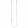 Collier Halskette 925 Sterling Silber gold vergoldet 7 Zirkonia 47 cm Kette – Bild 2