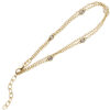 Armband 2-reihig 925 Sterling Silber gold vergoldet 5 Zirkonia 21 cm verkürzbar – Bild 4