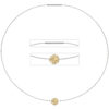 Collier Kette mit Anhänger aus Edelstahl mit 585 Gold kombiniert matt 42 cm