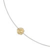 Collier Kette mit Anhänger aus Edelstahl mit 585 Gold kombiniert matt 42 cm – Bild 2