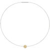 Collier Kette mit Anhänger aus Edelstahl mit 585 Gold kombiniert matt 42 cm – Bild 3