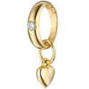 Kinder Taufring mit Herz 333 Gold Gelbgold 1 Zirkonia Taufanhänger – Bild 2