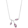 Collier Kette mit Anhänger 925 Sterling Silber 3 Zirkonia rosa 45 cm Kette – Bild 3