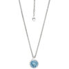 Anhänger 585 Gold Weißgold 37 Diamanten Brillanten 1 Blautopas hellblau blau – Bild 2