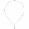 Collier Kette mit Anhänger 585 Gold Weißgold 4 Diamanten Brillanten 43 cm – Bild 2