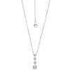 Collier Kette mit Anhänger 585 Gold Weißgold 4 Diamanten Brillanten 43 cm – Bild 3