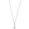 Collier Kette mit Anhänger 585 Gold Weißgold 4 Diamanten Brillanten 43 cm – Bild 4