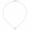 Collier Halskette Herzen 925 Sterling Silber 21 Zirkonia 45 cm Kette Silberkette – Bild 2