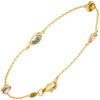 Armband 585 Gold Gelbgold 2 Amethyste 1 Citrin 1 Blautopas Goldarmband