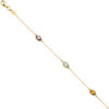 Armband 585 Gold Gelbgold 2 Amethyste 1 Citrin 1 Blautopas Goldarmband – Bild 3