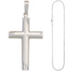 Anhänger Kreuz 925 Silber matt Kreuzanhänger Silberkreuz mit Kette 60 cm – Bild 2