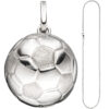 Kinder Anhänger Fußball 925 Silber Fußballanhänger mit Kette 38 cm – Bild 2