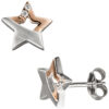 Kinder Schmuck-Set Stern 925 Silber rosegold vergoldet Zirkonia mit Kette 42 cm – Bild 3
