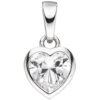 Kinder Schmuck-Set Herz 925 Silber mit Zirkonia Anhänger Ohrringe Kette 42 cm – Bild 4