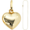 Anhänger Kleines Herz Herzchen 333 Gold mit Kette 45 cm Goldherz – Bild 2