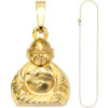 Anhänger Buddha 333 Gold Gelbgold mit Kette 50 cm – Bild 2