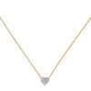 Collier Kette mit Anhänger Herz 375 Gold Gelbgold bicolor 14 Zirkonia 45 cm – Bild 3