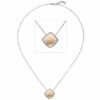 Kette mit Anhänger 375 Gold Weißgold Rotgold bicolor matt 10 Zirkonia 45 cm