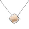 Kette mit Anhänger 375 Gold Weißgold Rotgold bicolor matt 10 Zirkonia 45 cm – Bild 3