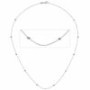 Collier Halskette Herz Herzen 585 Gold Weißgold 45 cm Kette Weißgoldkette