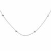 Collier Halskette Herz Herzen 585 Gold Weißgold 45 cm Kette Weißgoldkette – Bild 3