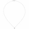 Collier Kette mit Anhänger Stern 585 Gold Weißgold 16 Diamanten Brillanten 42 cm – Bild 2