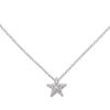 Collier Kette mit Anhänger Stern 585 Gold Weißgold 16 Diamanten Brillanten 42 cm – Bild 3