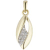 Schmuck-Set 333 Gold Gelbgold mit Zirkonia und Kette 45 cm – Bild 4
