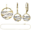 Schmuck-Set 333 Gold Gelbgold mit Zirkonia Ohrringe und Kette 45 cm – Bild 2