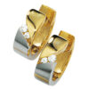 Schmuck-Set 333 Gold Gelbgold bicolor 7 Zirkonia Ohrringe und Kette 42 cm – Bild 3