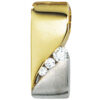 Schmuck-Set 333 Gold Gelbgold bicolor 7 Zirkonia Ohrringe und Kette 42 cm – Bild 4