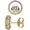 Schmuck-Set 333 Gold Gelbgold mit Zirkonia Ohrstecker und Kette 45 cm – Bild 3