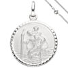 Anhänger Schutzpatron Christopherus 925 Sterling Silber mit Kette 50 cm