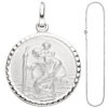 Anhänger Schutzpatron Christopherus 925 Sterling Silber mit Kette 50 cm – Bild 2