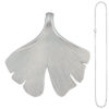 Anhänger Ginko Ginkgo 925 Sterling Silber matt mit Kette 45 cm – Bild 2