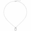 Collier 925 Sterling Silber 64 Zirkonia 45 cm Silberkette Karabiner – Bild 2