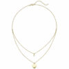 Collier Herz 925 Sterling Silber gold vergoldet 1 Zirkonia 44 cm – Bild 2