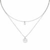Collier Halskette 925 Sterling Silber 5 Zirkonia 44 cm