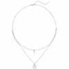 Collier Halskette 925 Sterling Silber 5 Zirkonia 44 cm – Bild 2
