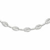 Collier Halskette 925 Sterling Silber gehämmert 45 cm Kette Silberkette – Bild 2