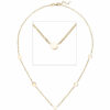 Collier Halskette mit Plättchen 375 Gold Gelbgold 43 cm Kette