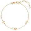 Armband Glaube Liebe Hoffnung 925 Sterling Silber gold vergoldet 19 cm – Bild 2