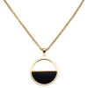 Collier Halskette mit Anhänger Edelstahl gelbgoldfarben beschichtet 45,5 cm – Bild 2